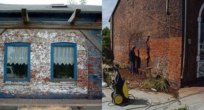 Hochdruckreinigung und schleifen mit Flex